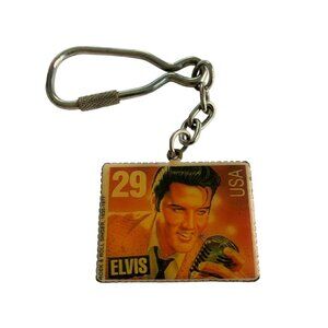 Vintage Elvis Presley USA 29 CENT Stamp Keychain